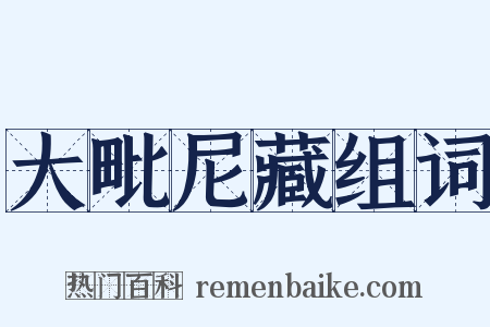 大毗尼藏组词是什么意思的图片